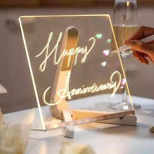 3D Acrylic Writing Pad with Pen Message Board Rewritable
