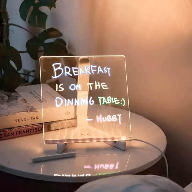 3D Acrylic Writing Pad with Pen Message Board Rewritable