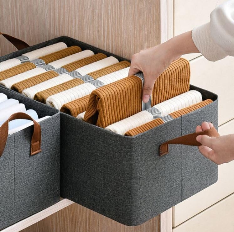 Clothes Organizer Storage Box (Washable Fabric)