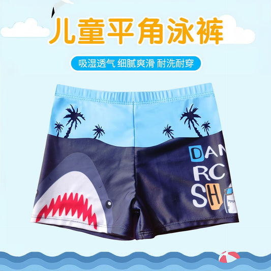 Children's Cartoon Swim Trunks