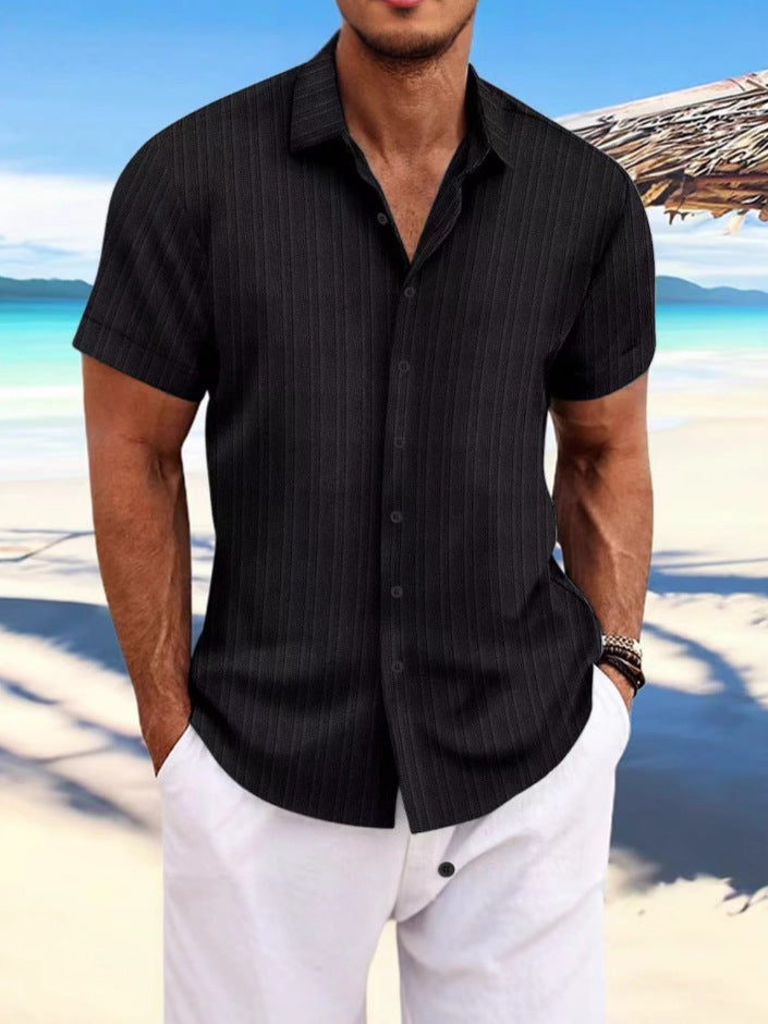 Men's Cotton and Linen Striped shirt