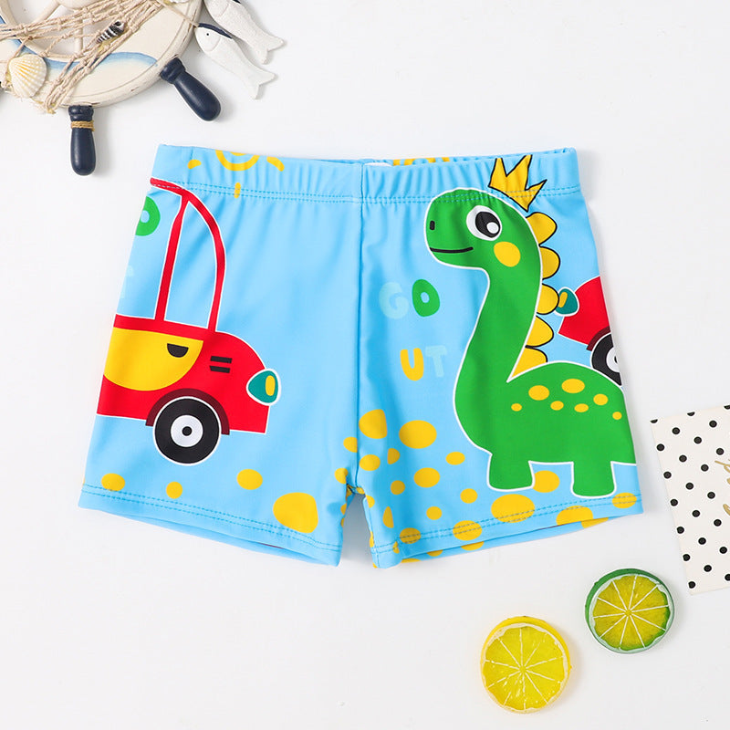 Children's Cartoon Swim Trunks