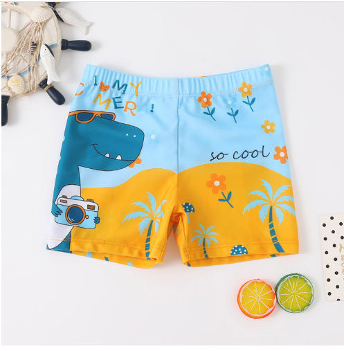 Children's Cartoon Swim Trunks