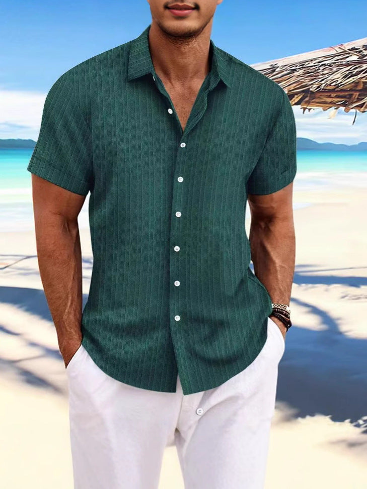 Men's Cotton and Linen Striped shirt