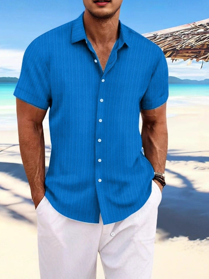 Men's Cotton and Linen Striped shirt