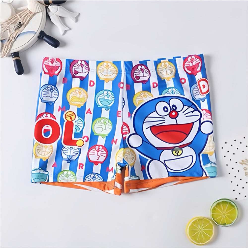 Children's Cartoon Swim Trunks
