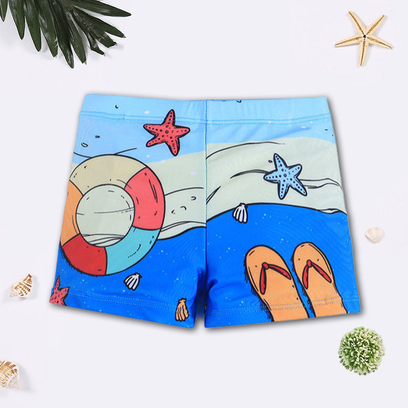 Children's Cartoon Swim Trunks