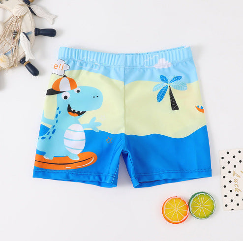 Children's Cartoon Swim Trunks