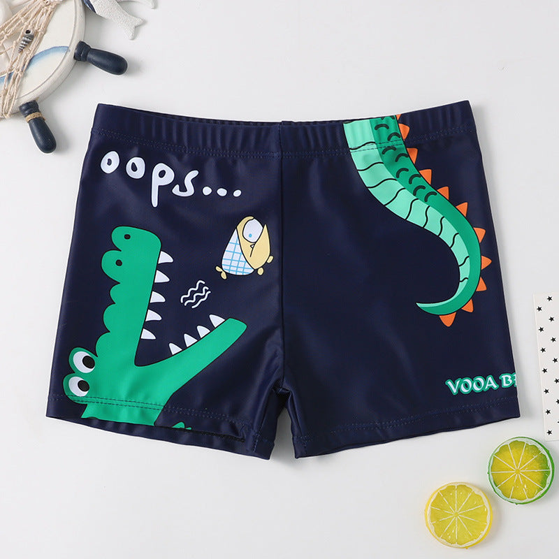 Children's Cartoon Swim Trunks