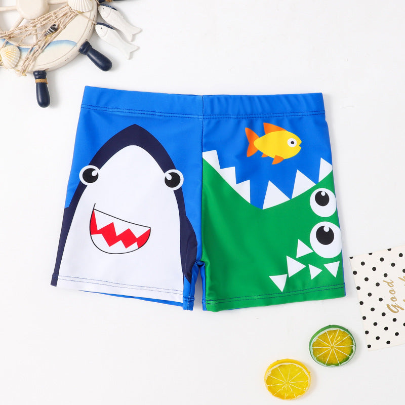 Children's Cartoon Swim Trunks