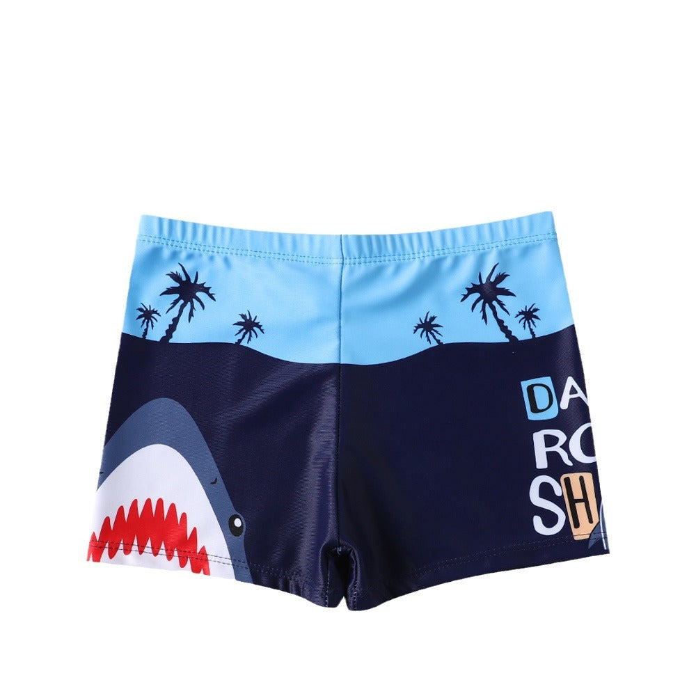 Children's Cartoon Swim Trunks