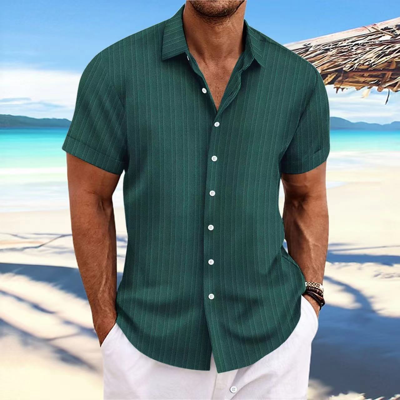Men's Cotton and Linen Striped shirt
