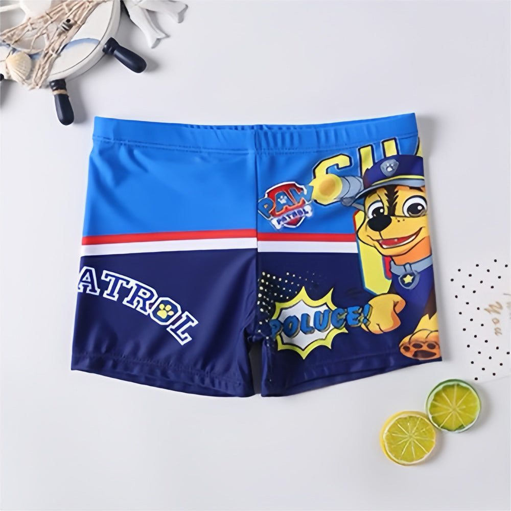 Children's Cartoon Swim Trunks