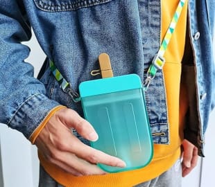 Leak-proof Ice Cream Drink Water Bottle with Strap