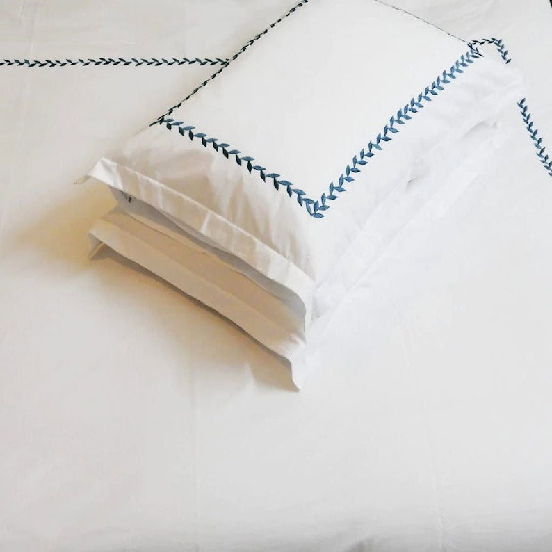 Willow Leaves linen Duvet Cover