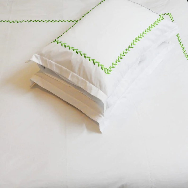 Willow Leaves linen Duvet Cover