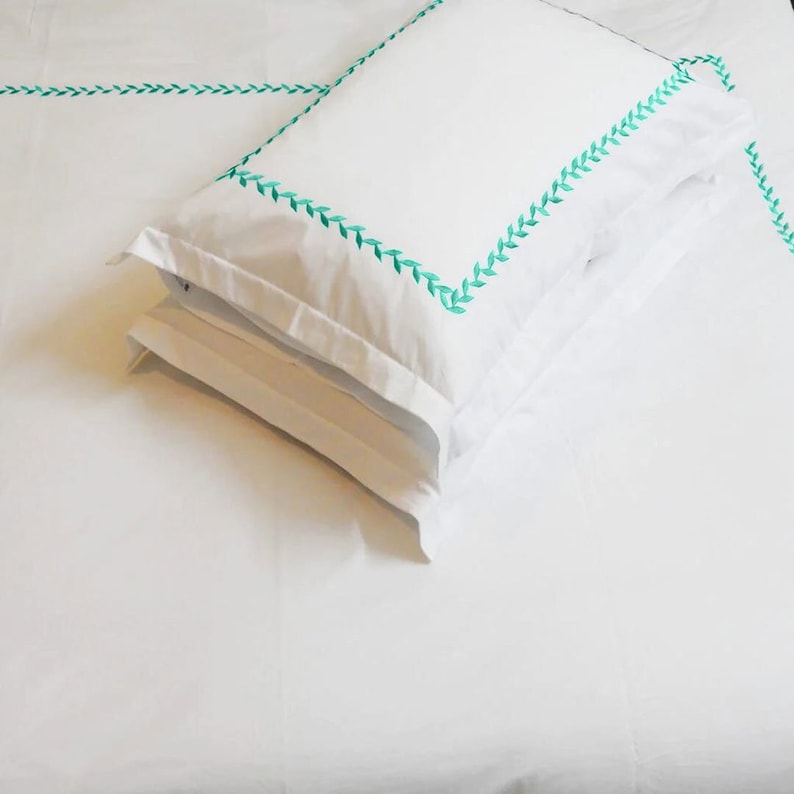 Willow Leaves linen Duvet Cover