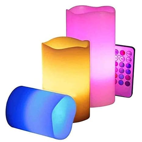 LED Pillar Candle Night Lamp Romantic