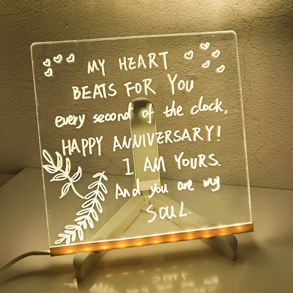 3D Acrylic Writing Pad with Pen Message Board Rewritable